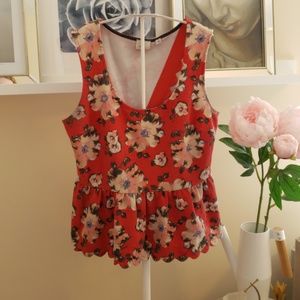 Anthropologie postcard peplum top